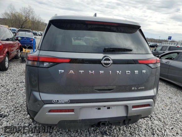 2023 Nissan Pathfinder SL with VIN 5N1DR3CD4PC248943, listed as a Copart auction lot 50991295 with 17,160 mi miles and Salvage title. Bid and sale history available at DreamBid. Image 6.