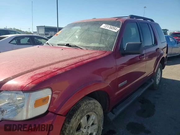2008 Ford Explorer XLT with VIN 1FMEU73E68UB22565, listed as a Copart auction lot 55019425 with Not provided miles and Salvage title. Bid and sale history available at DreamBid. Image 12.