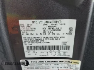 2014 Ford F-150 XL with VIN 1FTFW1EF1EFC83847, listed as a Copart auction lot 62324145 with 211,763 mi miles and Salvage title. Bid and sale history available at DreamBid. Image 12.