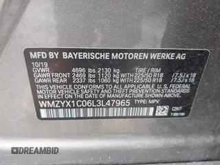 2020 MINI Countryman Cooper S with VIN WMZYX1C06L3L47965, listed as a IAAI auction lot 42277163 with 18,807 mi miles and . Bid and sale history available at DreamBid. Image 9.