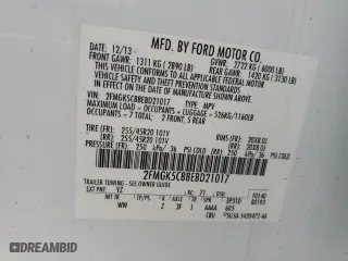 2014 Ford Flex SEL with VIN 2FMGK5C88EBD21017, listed as a Copart auction lot 53649285 with 70,880 mi miles and Salvage Title. Bid and sale history available at carsss.com. Image 13.