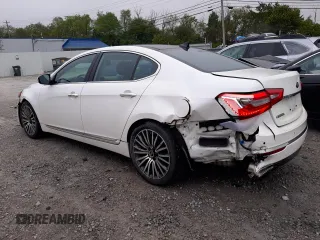 2015 Kia Cadenza Premium with VIN KNALN4D78F5179698, listed as a Copart auction lot 72376684 with 100,944 mi miles and Salvage Title. Bid and sale history available at carsss.com. Image 2.
