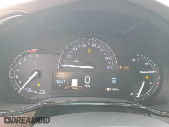 2019 Cadillac CTS Luxury RWD with VIN 1G6AR5SX7K0122345, listed as a Copart auction lot 83571794 with 72,331 mi miles and Salvage Title. Bid and sale history available at DreamBid. Image 9.