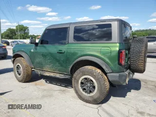 2023 Ford Bronco z VIN 1FMDE5CP1PLB73958, wystawiony jako Copart lot #58026345 z przebiegiem Nie podano mil oraz Szkoda całkowita • Salvage title. Historia ofert i sprzedaży dostępna na DreamBid. Obrazek 2.