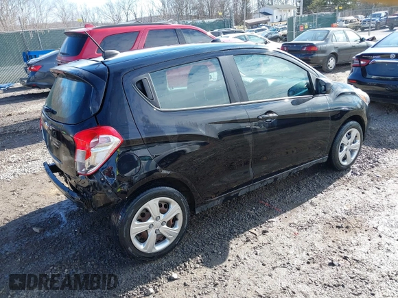 2020 Chevrolet Spark LS with VIN KL8CB6SA8LC477514, listed as a IAAI auction lot 41706916 with 76,672 mi miles. Bid and sale history available at carsss.com. Image 4.