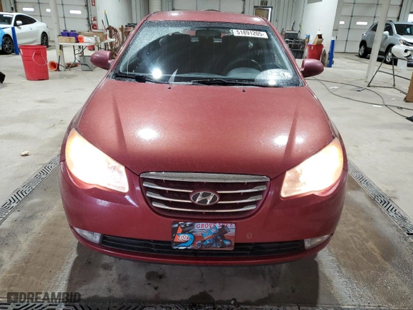 2010 Hyundai Elantra SE with VIN KMHDU4AD2AU199749, listed as a Copart auction lot 51891205 with 128,913 mi miles and Salvage Title. Bid and sale history available at carsss.com. Image 5.