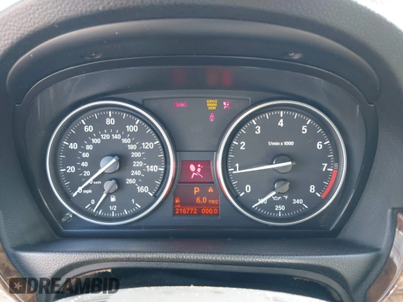 2008 BMW 3 Series 328i with VIN WBAWR33548P152596, listed as a IAAI auction lot 42033747 with 216,772 mi miles and . Bid and sale history available at carsss.com. Image 7.