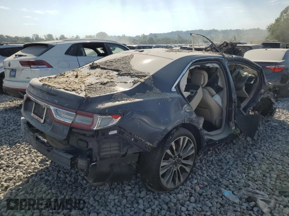2017 Lincoln Continental Select with VIN 1LN6L9TK3H5612450, listed as a Copart auction lot 58340234 with 0 mi miles and Salvage Title. Bid and sale history available at carsss.com. Image 3.