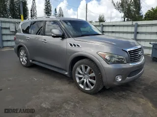 2014 Infiniti QX80 with VIN JN8AZ2NFXE9555841, listed as a Copart auction lot 51746055 with 162,632 mi miles and Clean Title. Bid and sale history available at carsss.com. Image 4.