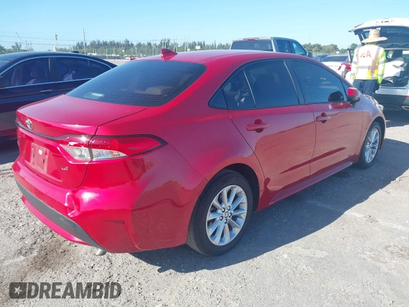 2021 Toyota Corolla LE with VIN JTDVPMAE7MJ145782, listed as a IAAI auction lot 41833267 with 53,296 mi miles. Bid and sale history available at carsss.com. Image 4.