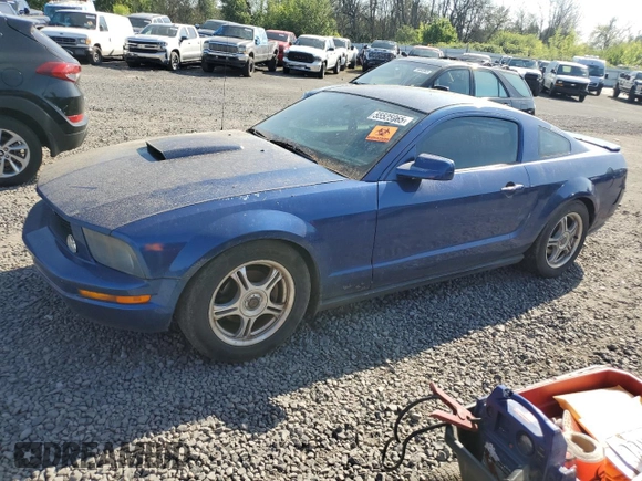 2007 Ford Mustang Deluxe with VIN 1ZVFT80N875234831, listed as a Copart auction lot 55525965 with 149,416 mi miles and Clean Title. Bid and sale history available at carsss.com. Image 1.