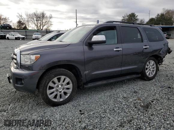 2016 Toyota Sequoia Platinum with VIN 5TDDW5G19GS141944, listed as a Copart auction lot 85374424 with 163,072 mi miles and Salvage Title. Bid and sale history available at carsss.com. Image 1.