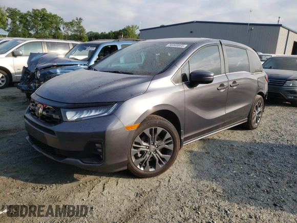2025 Honda Odyssey Touring с VIN 5FNRL6H82SB008424, выставлен на аукционе Copart как лот 56060855 с пробегом Не указан миль и Списание • Salvage title. История ставок и продаж доступна на DreamBid. Изображение 1.