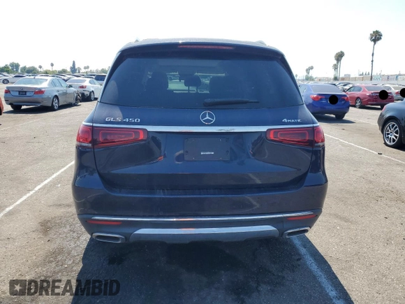 2021 Mercedes-Benz GLS 450 with VIN 4JGFF5KEXMA442665, listed as a Copart auction lot 62712424 with 24,449 mi miles and Salvage Title. Bid and sale history available at DreamBid. Image 6.