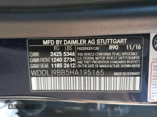 2017 Mercedes-Benz CLS with VIN WDDLJ9BB5HA195165, listed as a Copart auction lot 44381195 with 42,686 mi miles and Salvage Title. Bid and sale history available at carsss.com. Image 13.