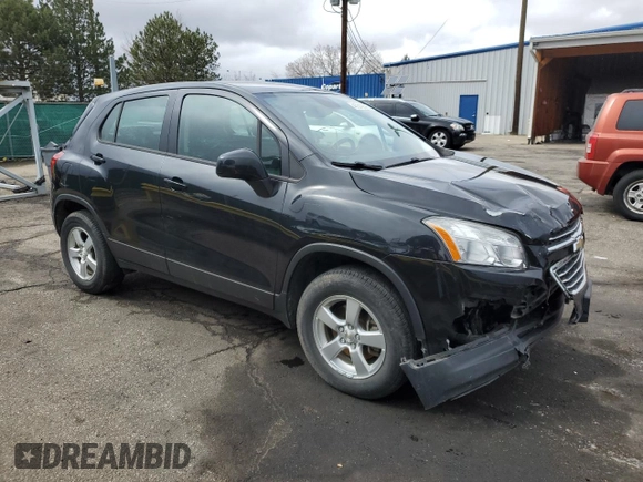 2016 Chevrolet Trax LS with VIN KL7CJNSB7GB631975, listed as a Copart auction lot 47319595 with 80,010 mi miles and Salvage Title. Bid and sale history available at carsss.com. Image 4.