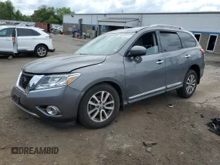 2015 Nissan Pathfinder SL z VIN 5N1AR2MM3FC601943, wystawiony jako Copart lot #56556445 z przebiegiem Nie podano mil oraz Szkoda całkowita • Salvage title. Historia ofert i sprzedaży dostępna na DreamBid. Obrazek 1.