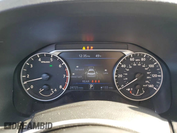 2024 Nissan Altima 2.5 SV with VIN 1N4BL4DV5RN341221, listed as a Copart auction lot 80321924 with 24,725 mi miles and Salvage Title. Bid and sale history available at carsss.com. Image 9.