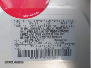 2017 Nissan Sentra S с VIN 3N1AB7AP9HY399241, выставлен на аукционе IAAI как лот 42037465 с пробегом 80 297 миль миль и . История ставок и продаж доступна на DreamBid. Изображение 9.