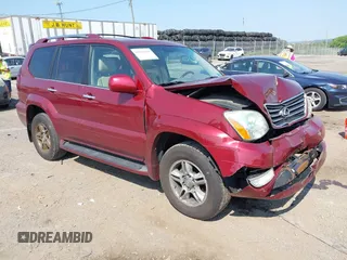 2009 Lexus GX 470 with VIN JTJBT20X290173232, listed as a IAAI auction lot 42413508 with 208,274 mi miles and . Bid and sale history available at DreamBid. Image 1.