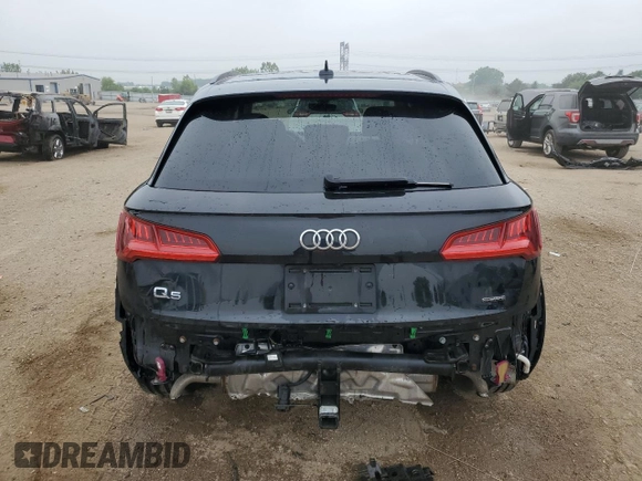 2020 Audi Q5 Premium Plus with VIN WA1BNAFY4L2065613, listed as a Copart auction lot 60804035 with 52,698 mi miles and Salvage title. Bid and sale history available at DreamBid. Image 6.