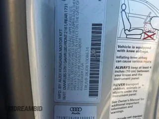 2008 Audi TT 2.0T with VIN TRUMF38J081008674, listed as a Copart auction lot 76351784 with 167,858 mi miles and Salvage Title. Bid and sale history available at carsss.com. Image 13.