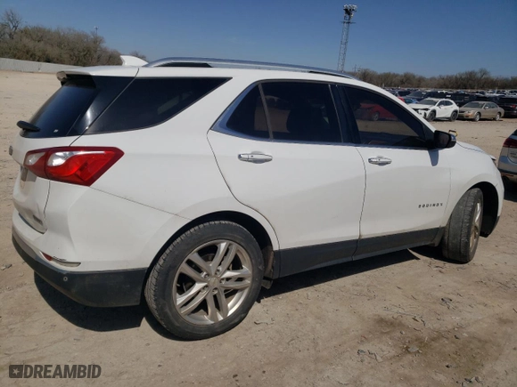 2018 Chevrolet Equinox Premier with VIN 2GNAXMEV8J6104070, listed as a Copart auction lot 49051535 with 251,661 mi miles and Salvage Title. Bid and sale history available at carsss.com. Image 3.