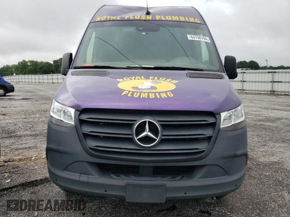 2021 Mercedes-Benz Sprinter Cargo with VIN W1Y4ECHY1MT067009, listed as a Copart auction lot 63750704 with 78,029 mi miles and Salvage Title. Bid and sale history available at carsss.com. Image 5.