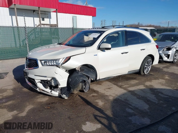 2018 Acura MDX Sport Hybrid w/Advance Pkg with VIN 5J8YD7H78JL000864, listed as a IAAI auction lot 41018072 with 150,815 mi miles. Bid and sale history available at carsss.com. Image 2.