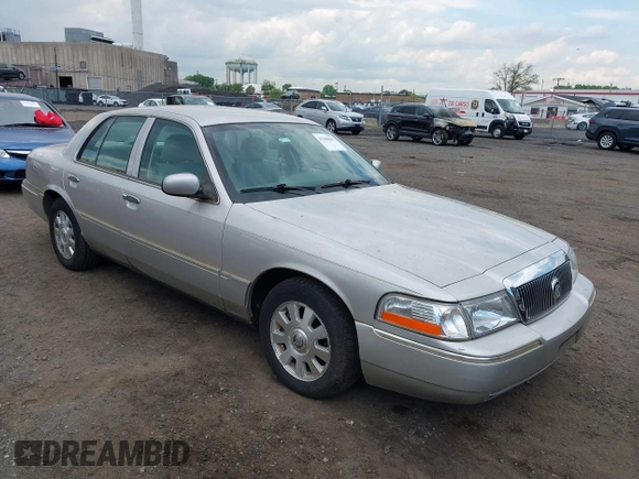 2003 Mercury Grand Marquis LS Premium with VIN 2MEFM75W83X686572, listed as a IAAI auction lot 42208087 with 93,608 mi miles and . Bid and sale history available at DreamBid. Image 1.
