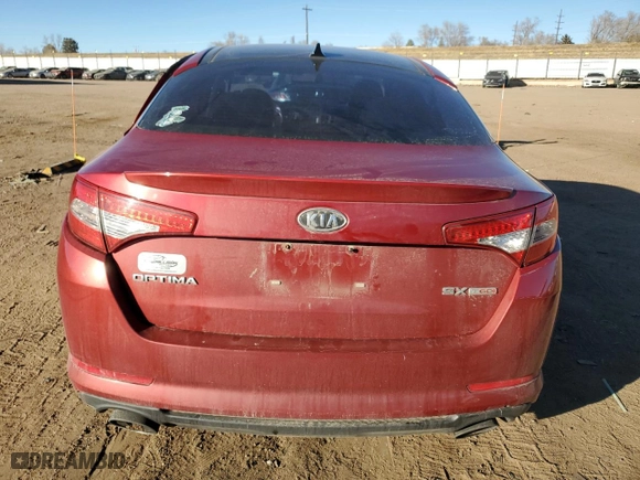 2012 Kia Optima SX with VIN 5XXGR4A63CG005016, listed as a Copart auction lot 43937215 with 193,714 mi miles and Salvage Title. Bid and sale history available at carsss.com. Image 6.
