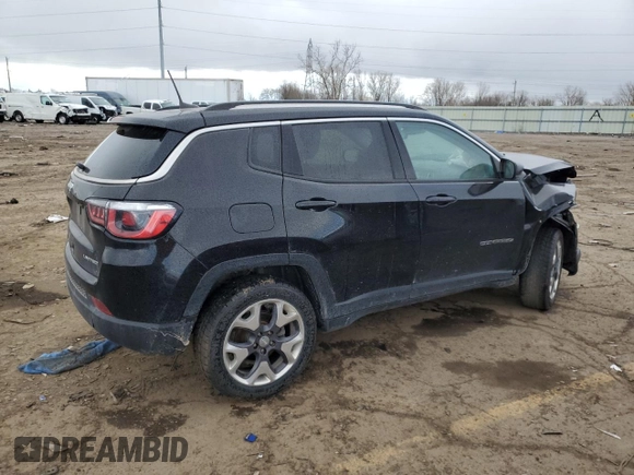 2020 Jeep Compass Limited with VIN 3C4NJDCB2LT196733, listed as a Copart auction lot 53106625 with 128,783 mi miles and Clean title. Bid and sale history available at DreamBid. Image 3.