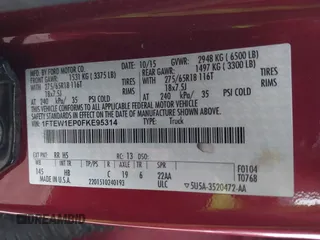 2015 Ford F-150 XLT with VIN 1FTEW1EP0FKE95314, listed as a IAAI auction lot 41471793 with 107,715 mi miles. Bid and sale history available at carsss.com. Image 9.