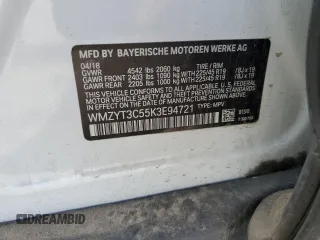 2019 MINI Countryman Cooper S with VIN WMZYT3C55K3E94721, listed as a Copart auction lot 44886545 with 36,411 mi miles and Salvage title. Bid and sale history available at DreamBid. Image 13.