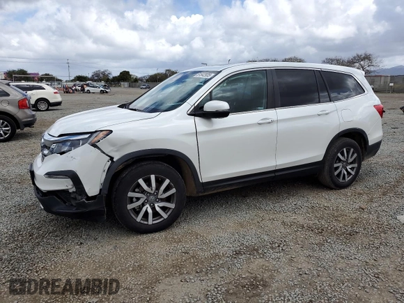 2021 Honda Pilot EX-L z VIN 5FNYF5H51MB035569, wystawiony jako Copart lot #51542935 z przebiegiem 33 281 mil mil oraz Szkoda całkowita • Salvage title. Historia ofert i sprzedaży dostępna na DreamBid. Obrazek 1.