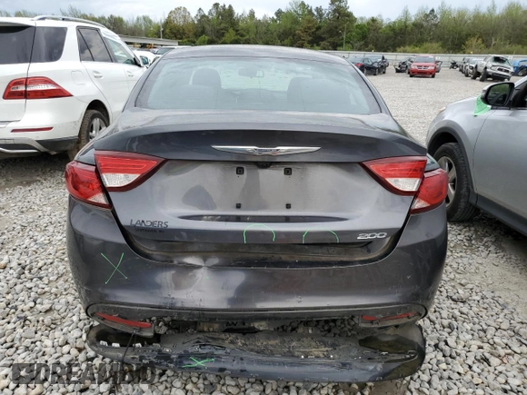 2016 Chrysler 200 Limited with VIN 1C3CCCAB2GN102021, listed as a Copart auction lot 51145555 with 185,654 mi miles and Salvage Title. Bid and sale history available at carsss.com. Image 6.