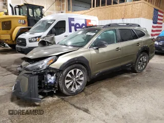 2025 Subaru Outback Limited with VIN 4S4BTANC7S3134557, listed as a Copart auction lot 47116245 with 9,524 mi miles and Salvage Title. Bid and sale history available at carsss.com. Image 1.