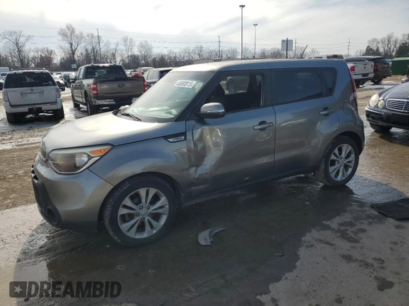 2014 Kia Soul + with VIN KNDJP3A50E7073590, listed as a Copart auction lot 46593815 with 116,686 mi miles and Salvage Title. Bid and sale history available at DreamBid. Image 1.