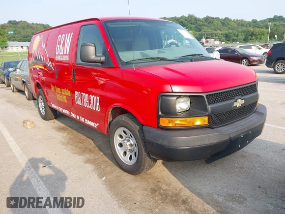 2014 Chevrolet Express Cargo with VIN 1GCSGAFX3E1156517, listed as a IAAI auction lot 42407242 with 154,000 mi miles and . Bid and sale history available at DreamBid. Image 1.