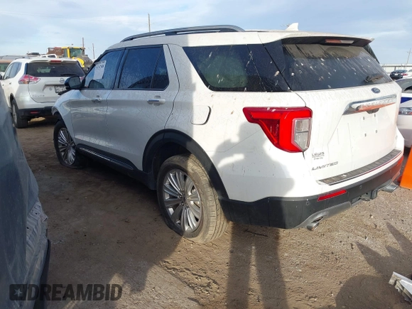 2020 Ford Explorer Limited with VIN 1FMSK8FH2LGC09536, listed as a IAAI auction lot 41147488 with 39,206 mi miles. Bid and sale history available at carsss.com. Image 3.