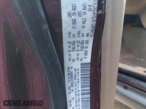 1999 Jeep Grand Cherokee Laredo with VIN 1J4GW58SXXC706962, listed as a Copart auction lot 88325515 with Not provided miles and Clean title. Bid and sale history available at DreamBid. Image 13.