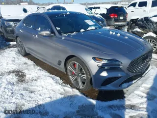 2024 Genesis G70 3.3T Sport Advanced with VIN KMTG54SE7RU136939, listed as a IAAI auction lot 41293218 with 8,160 mi miles. Bid and sale history available at carsss.com. Image 1.