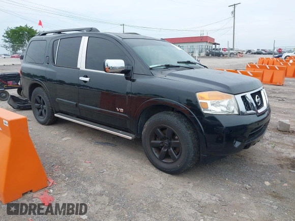 2008 Nissan Armada SE z VIN 5N1BA08D48N609079, wystawiony jako IAAI lot #42279932 z przebiegiem 162 921 mil mil oraz . Historia ofert i sprzedaży dostępna na DreamBid. Obrazek 1.