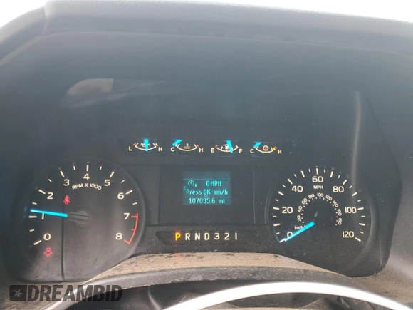 2017 Ford F-150 XL с VIN 1FTMF1C89HFC37988, выставлен на аукционе Copart как лот 62654895 с пробегом 107 035 миль миль и Списание • Salvage title. История ставок и продаж доступна на DreamBid. Изображение 9.