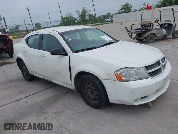 2010 Dodge Avenger SXT with VIN 1B3CC4FB4AN121656, listed as a IAAI auction lot 42028206 with 283,457 mi miles. Bid and sale history available at carsss.com. Image 1.
