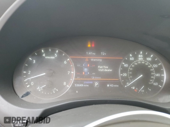 2020 Infiniti QX50 Luxe with VIN 3PCAJ5M17LF120708, listed as a Copart auction lot 57943945 with 53,649 mi miles and Salvage title. Bid and sale history available at DreamBid. Image 9.