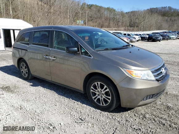2012 Honda Odyssey EX-L with VIN 5FNRL5H67CB144543, listed as a Copart auction lot 47780315 with 160,403 mi miles and Salvage Title. Bid and sale history available at carsss.com. Image 4.