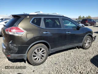 2014 Nissan Rogue SV with VIN 5N1AT2MT0EC792583, listed as a Copart auction lot 46142005 with Not Provided miles and Salvage Title. Bid and sale history available at carsss.com. Image 3.