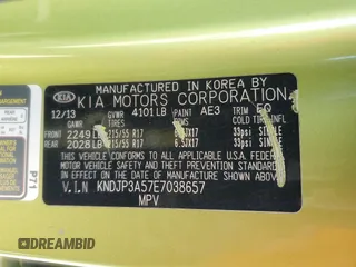 2014 Kia Soul + with VIN KNDJP3A57E7038657, listed as a Copart auction lot 54668935 with 143,619 mi miles and Salvage Title. Bid and sale history available at DreamBid. Image 13.