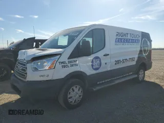 2018 Ford Transit with VIN 1FTYR1YM6JKB16315, listed as a Copart auction lot 48130595 with 182,138 mi miles and Salvage Title. Bid and sale history available at carsss.com. Image 1.